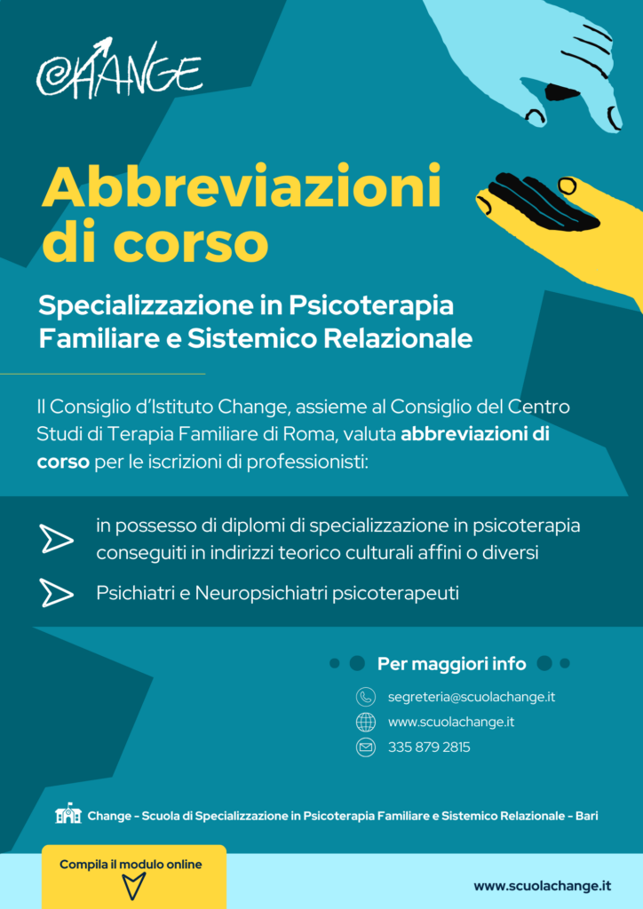 Abbreviazione di corso – Specializzazione in Psicoterapia Familiare e Sistemico Relazionale